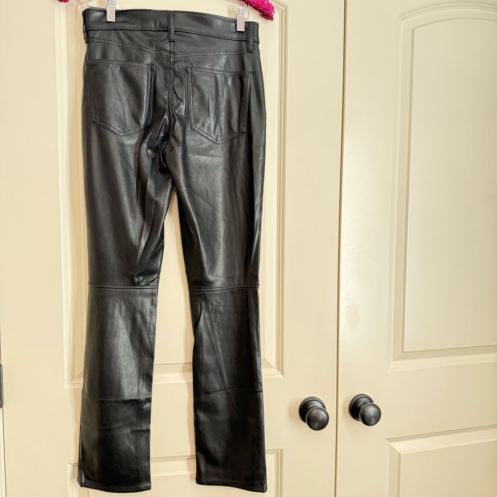 GAP Black Faux Leather Straight-Leg Pants - Picture 12 of 12